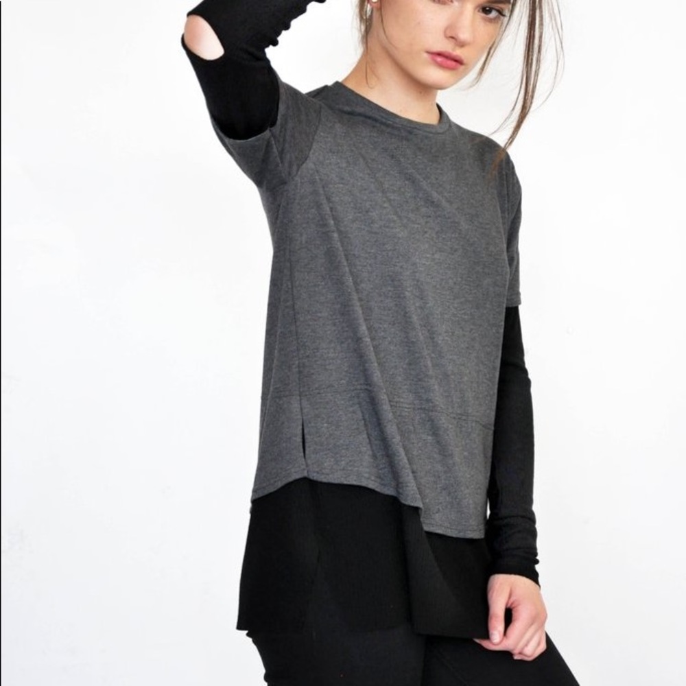 Noctex Eliad long sleeve layered top